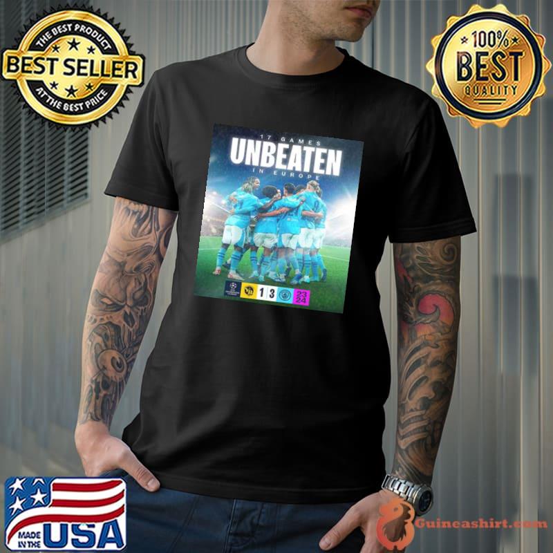 Manchester City 17 Games Unbeaten In Europe Shirt