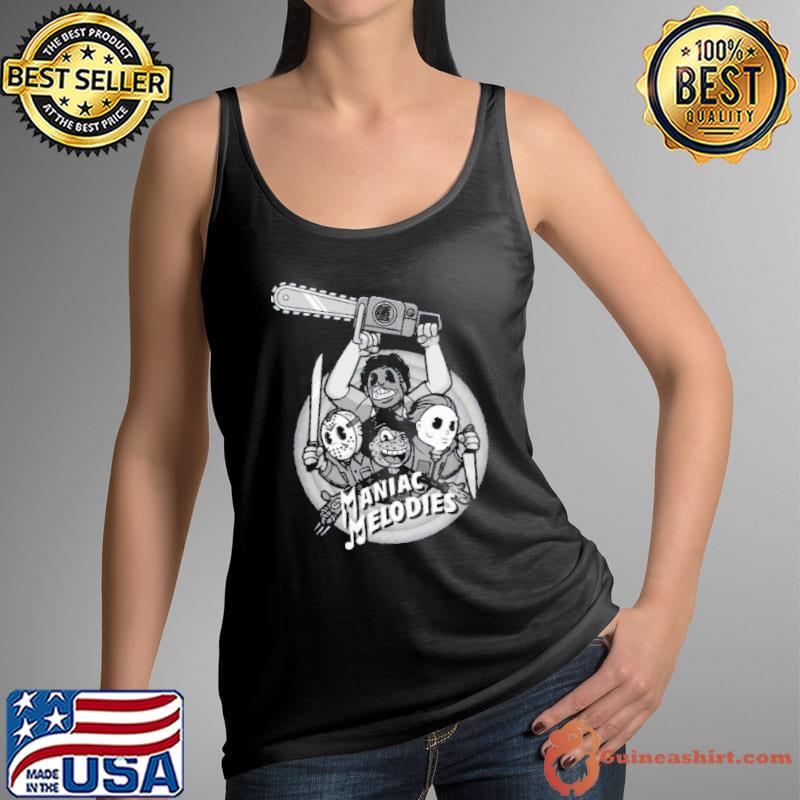 Maniac Melodies Horror Movie Shirt Tank Top
