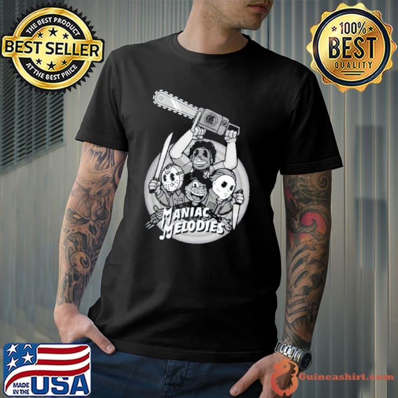 Maniac Melodies Horror Movie Shirt