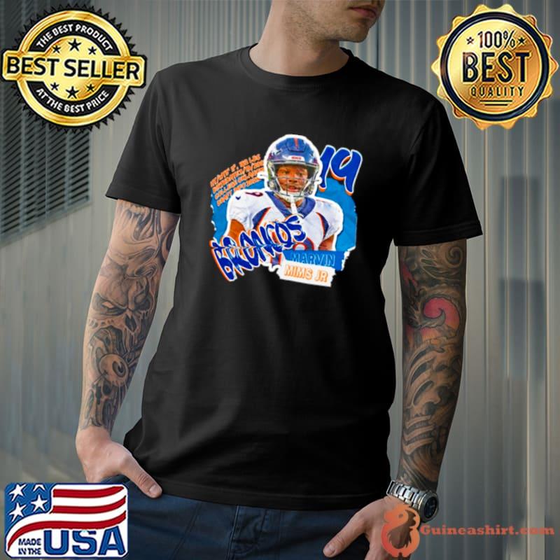 Marvin Mims Jr football Paper Poster Broncos shirt