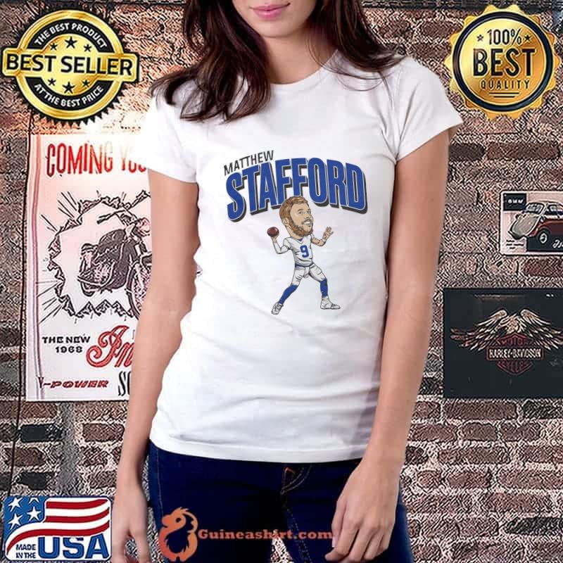 Matthew Stafford Caricature American football quarterback for the Los  Angeles Rams T-Shirt - Guineashirt Premium ™ LLC