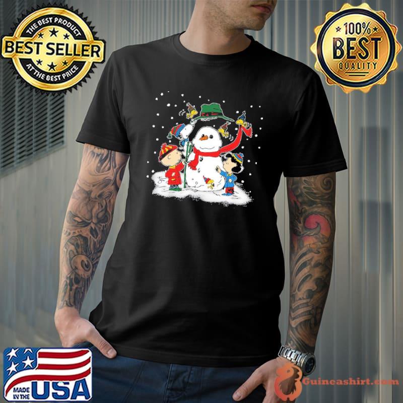 Merry Christmas Snoopy And Friends Snowman shirt