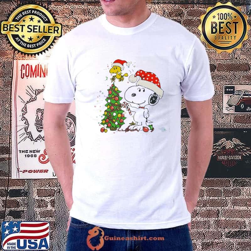Merry christmas snoopy and woodstock shirt