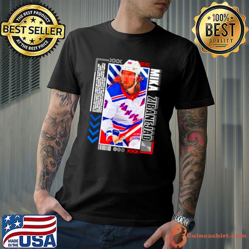 Mika Zibanejad hockey Paper Poster Rangers shirt