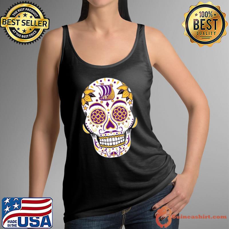 Minnesota Vikings Sugar Skull Shirt Tank Top