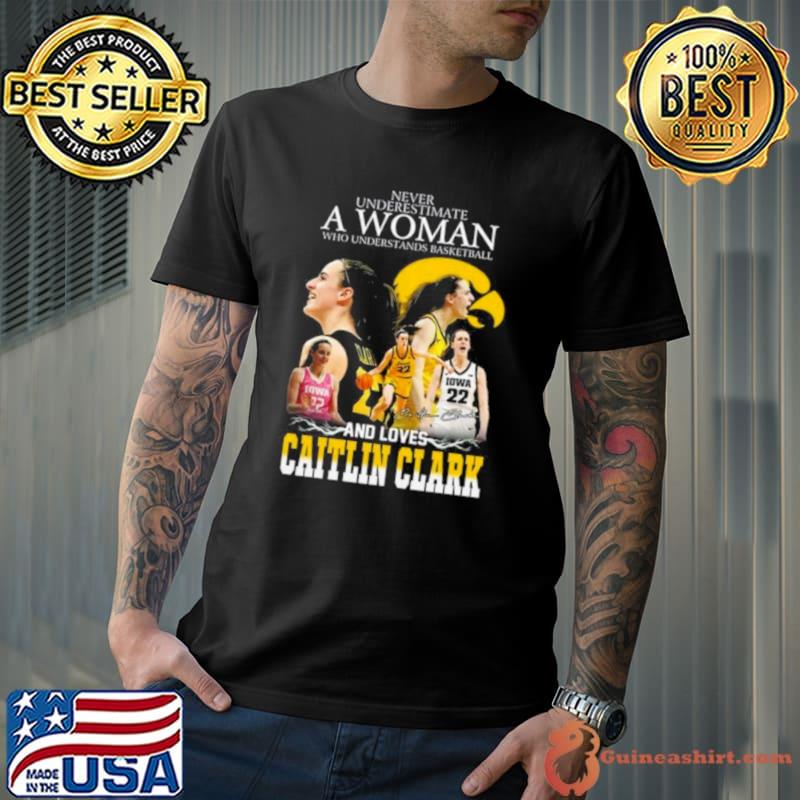 Never Underestimate A Woman Who Understands Basketball And Loves Caitlin Clark Signature Shirt