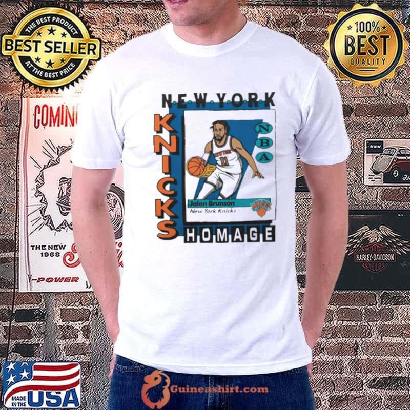 New York Knicks Trading Card Jalen Brunson NBA Player shirt