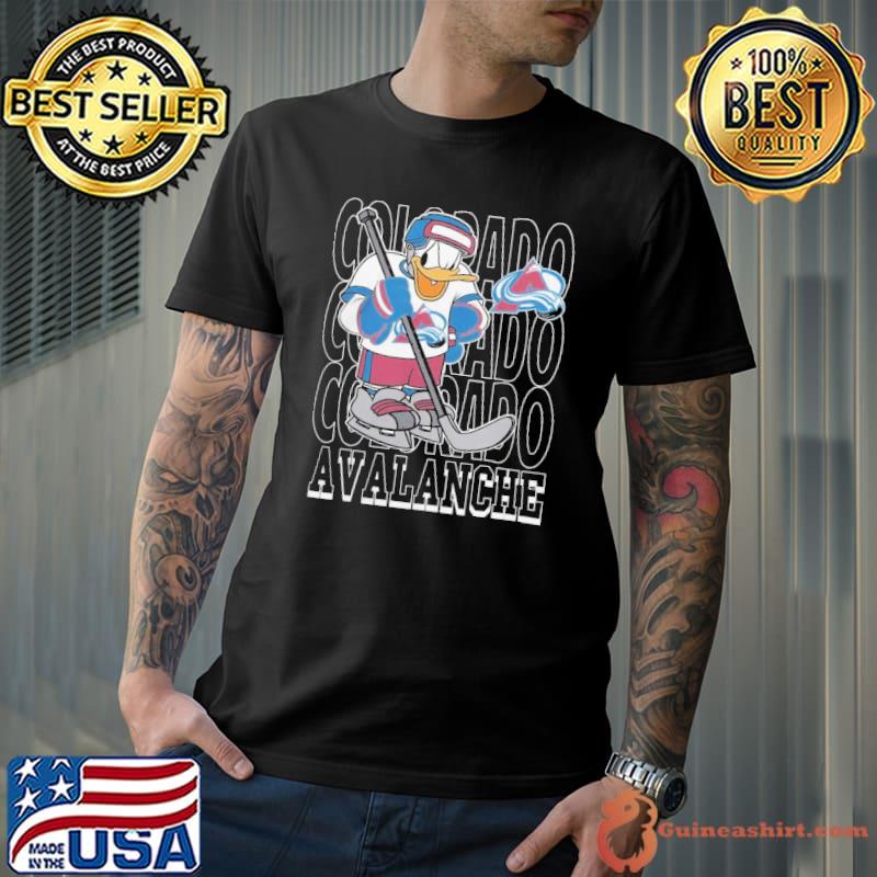 Nhl Colorado avalanche burgundy disney Donald duck Shirt
