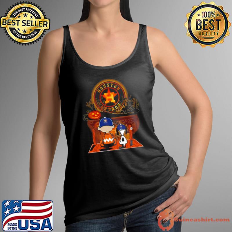Official snoopy Charlie Brown Sit Under Moon Houston Astros Halloween Shirt,  hoodie, sweater, long sleeve and tank top