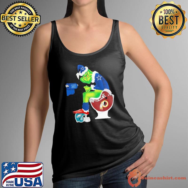 Philadelphia Eagles Grinch Sitting On Washington Redskins Helmets s Tank Top