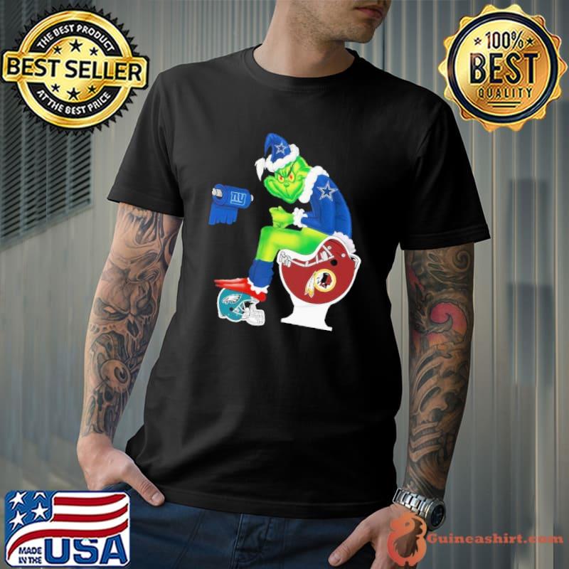 Philadelphia Eagles Grinch Sitting On Washington Redskins Helmets shirt