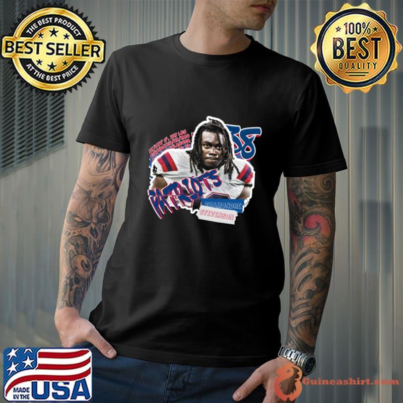 Rhamondre Stevenson Football Paper Poster Patriots American running back T-Shirt