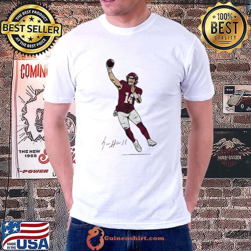 Sam Howell Superstar Pose Signature American football quarterback T-Shirt