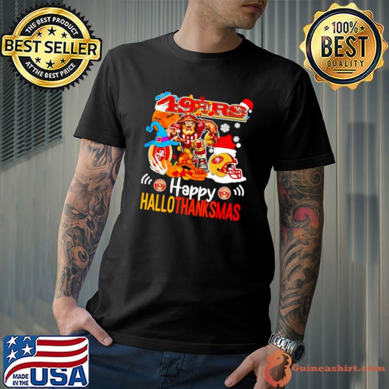 San Francisco 49ers mascot Happy Hallothanksmas shirt