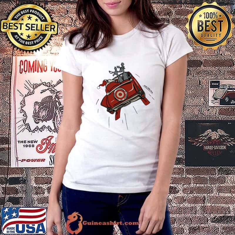 Santa Claus With His Friends Bullseye Team Member Target T-Shirt Ladiestee
