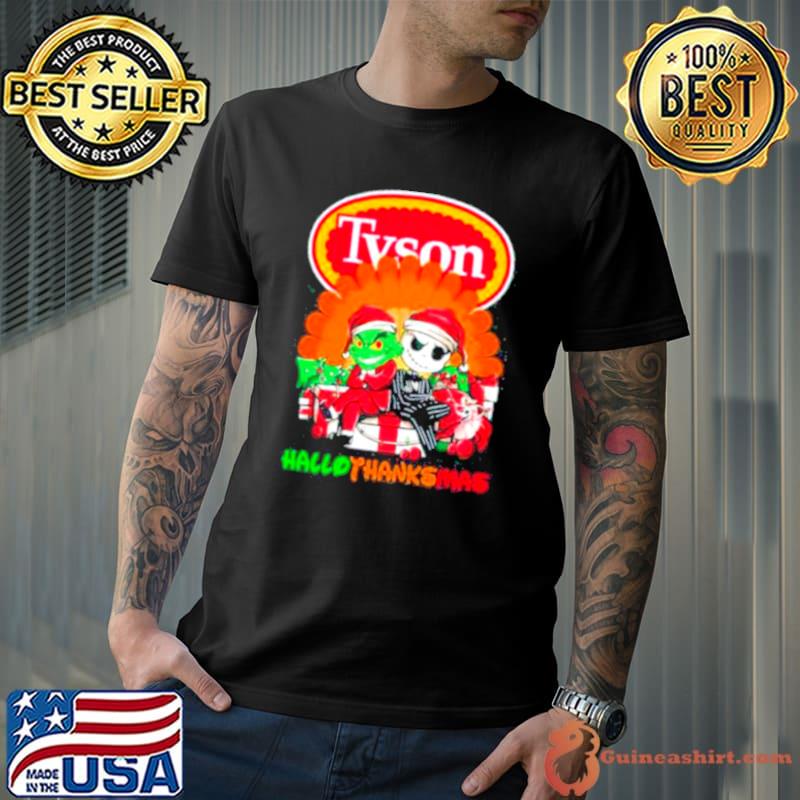 Santa Grinch And Jack Skellington Tyson Happy Hallothanksmas 2023 Shirt