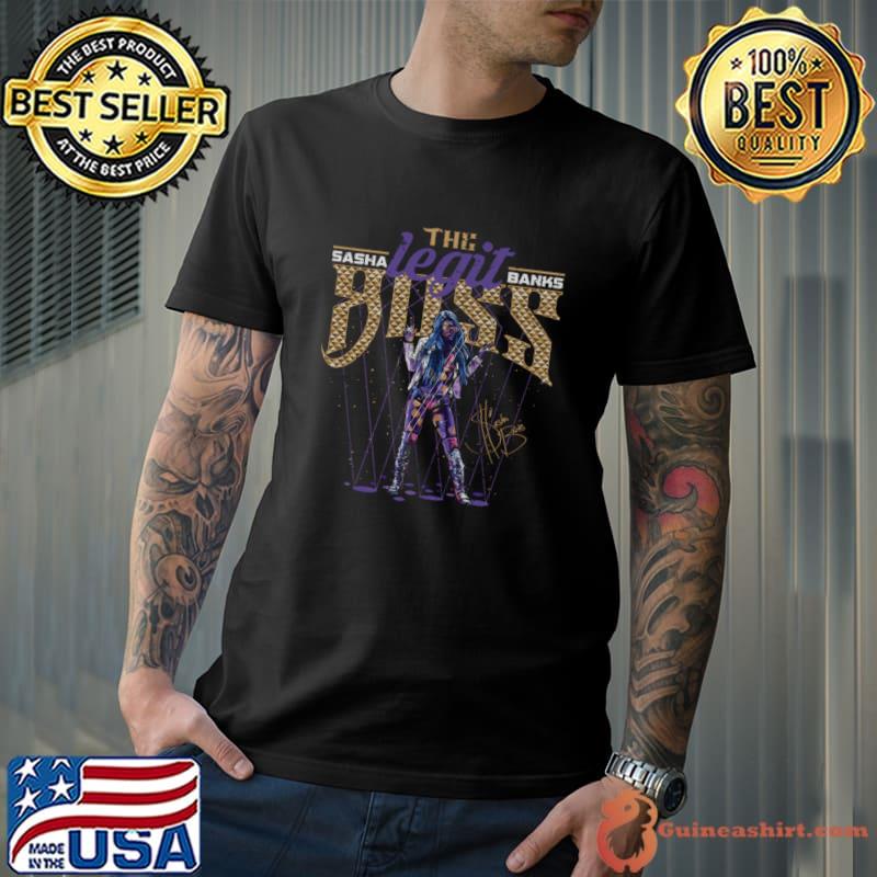 Sasha Banks Legit Boss Lights professional wrestler and actress T-Shirt
