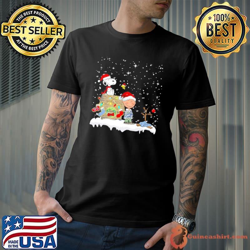 Snoopy and charlie brown xmas tree and house christmas shirt