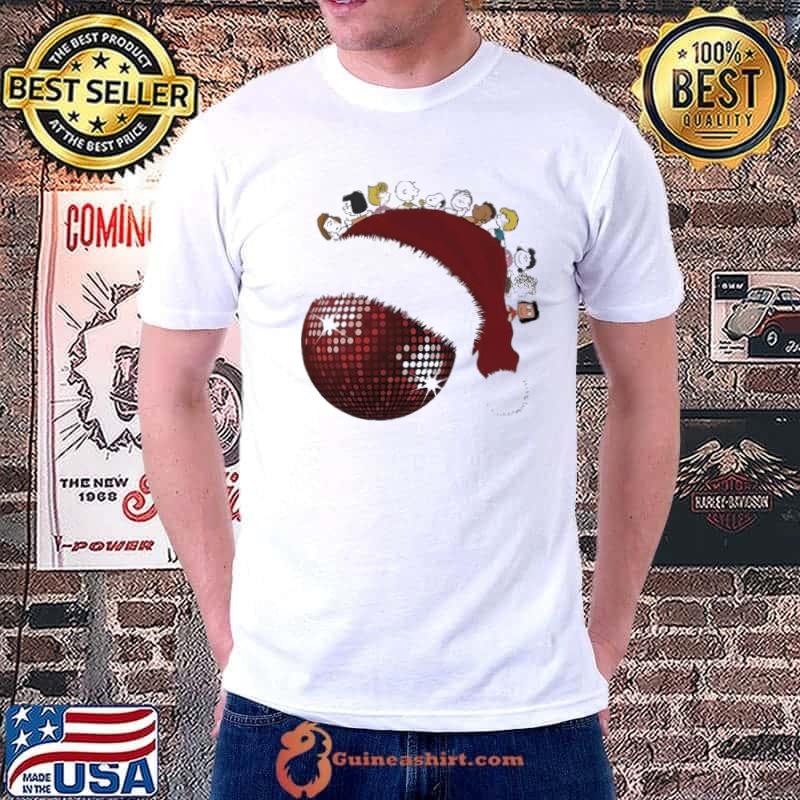 Snoopy and friends Red Disco Ball Santa funny merry christmas shirt