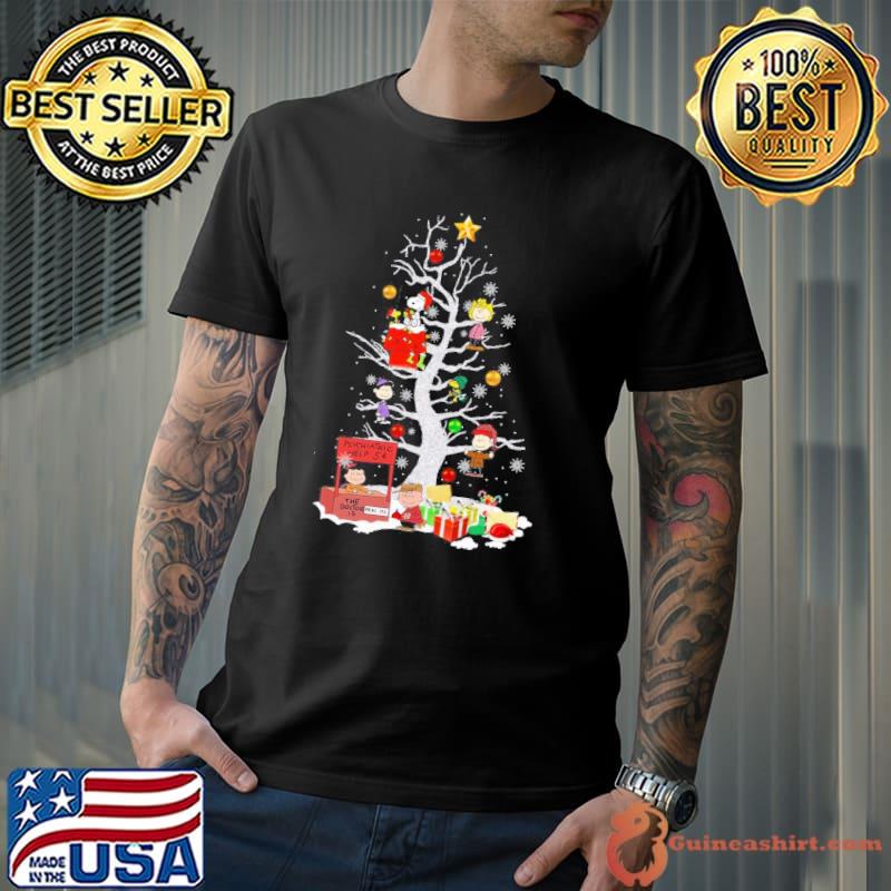 Snoopy christmas tree peanuts shirt