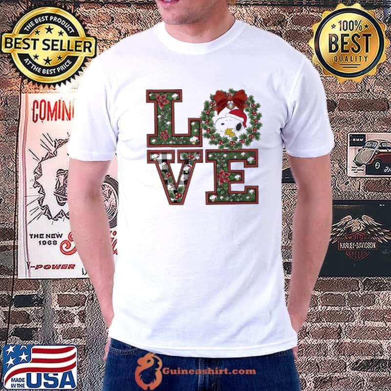 Snoopy santa and Woodstock It’s love christmas shirt