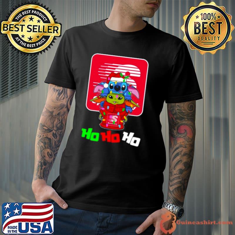 Speedway Santa Stitch Yoda Ho Ho Ho Christmas shirt