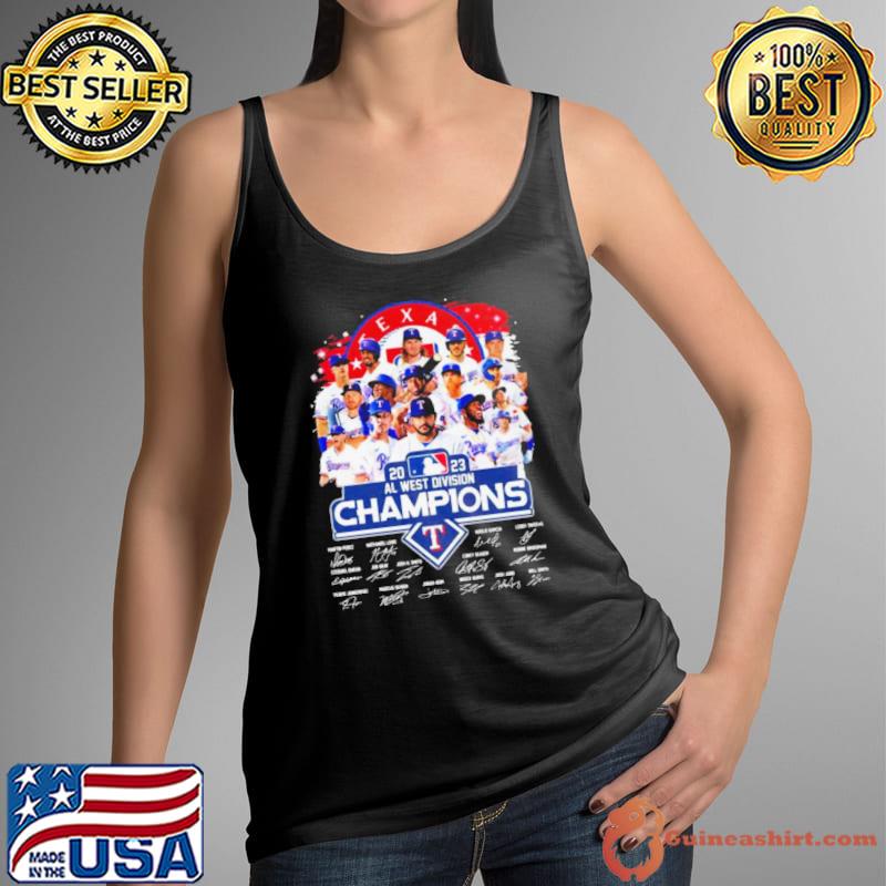 Texas Rangers 2023 AL West Division Champions Signatures s Tank Top