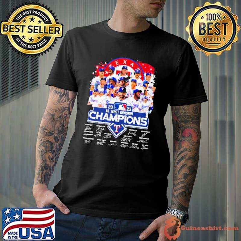 Texas Rangers 2023 AL West Division Champions Signatures shirt