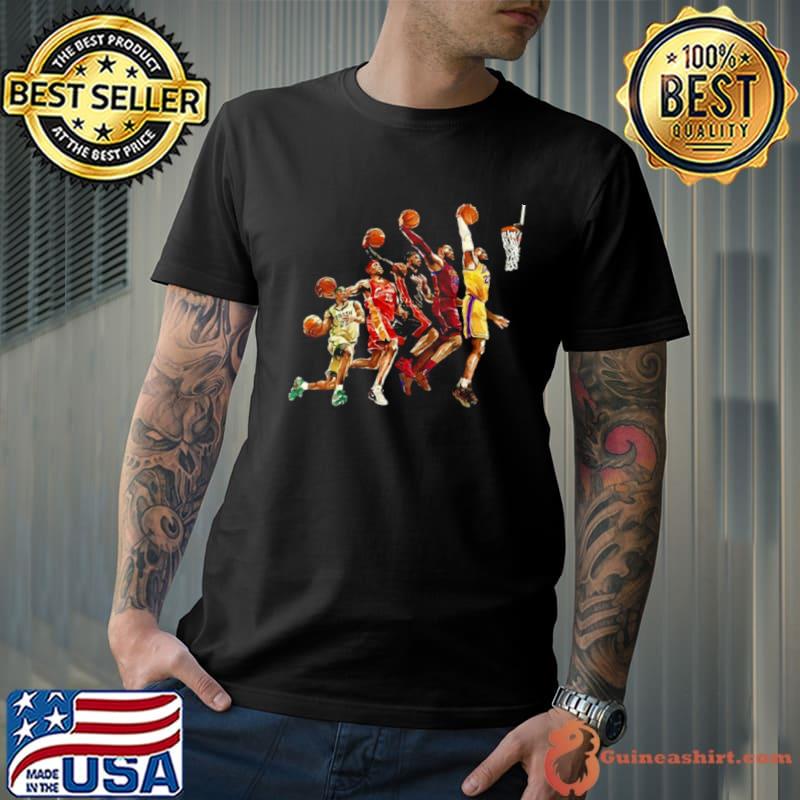 The Evolution of Lebron James NBA Los Angeles Lakers shirt