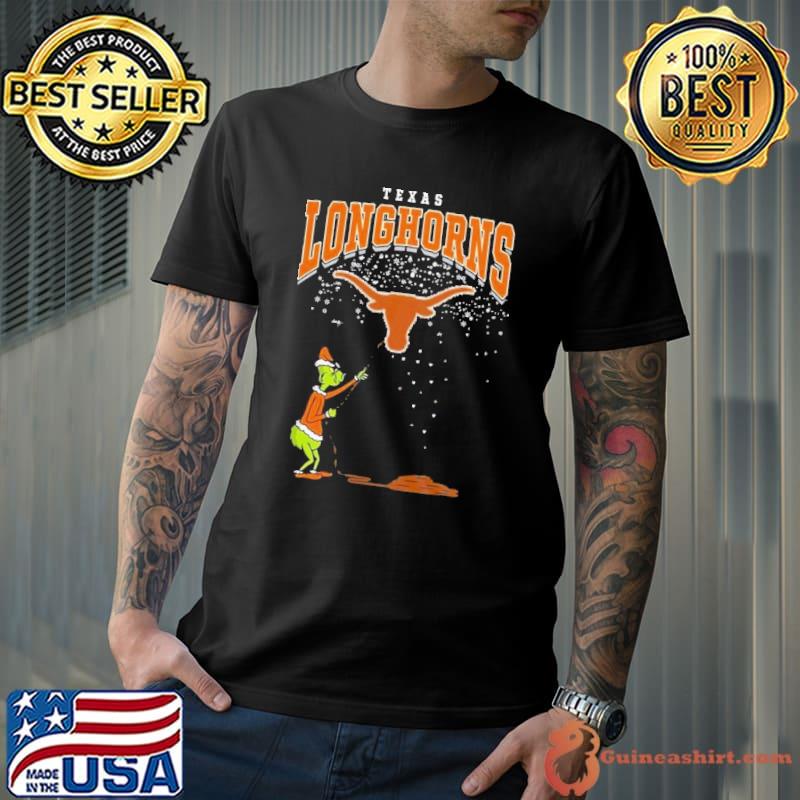 The Grinch Texas Longhorns Christmas Football Tee Shirt