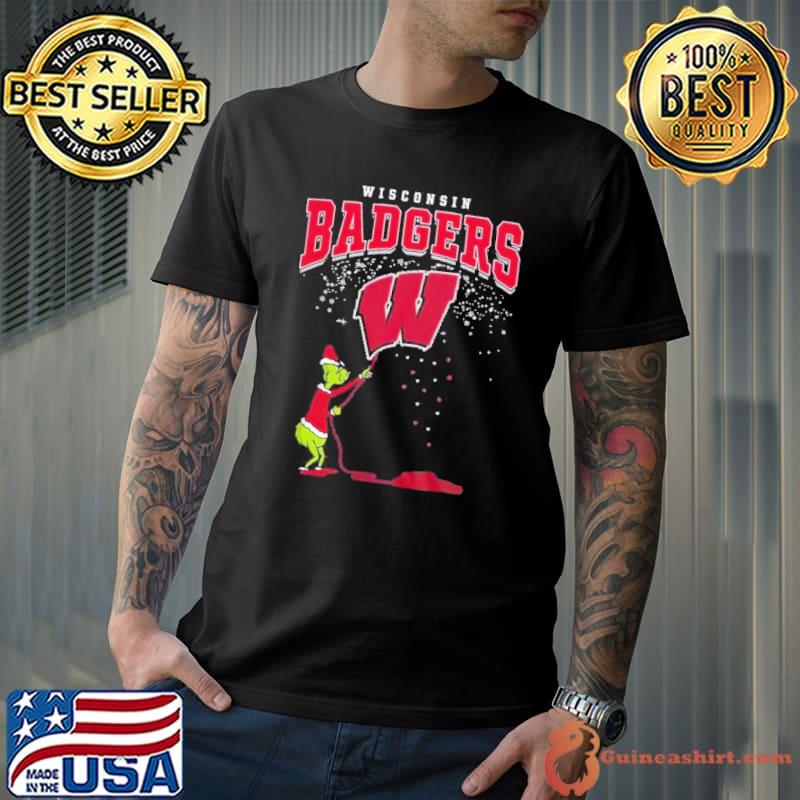 The Grinch Wisconsin Badgers Christmas Football Shirt