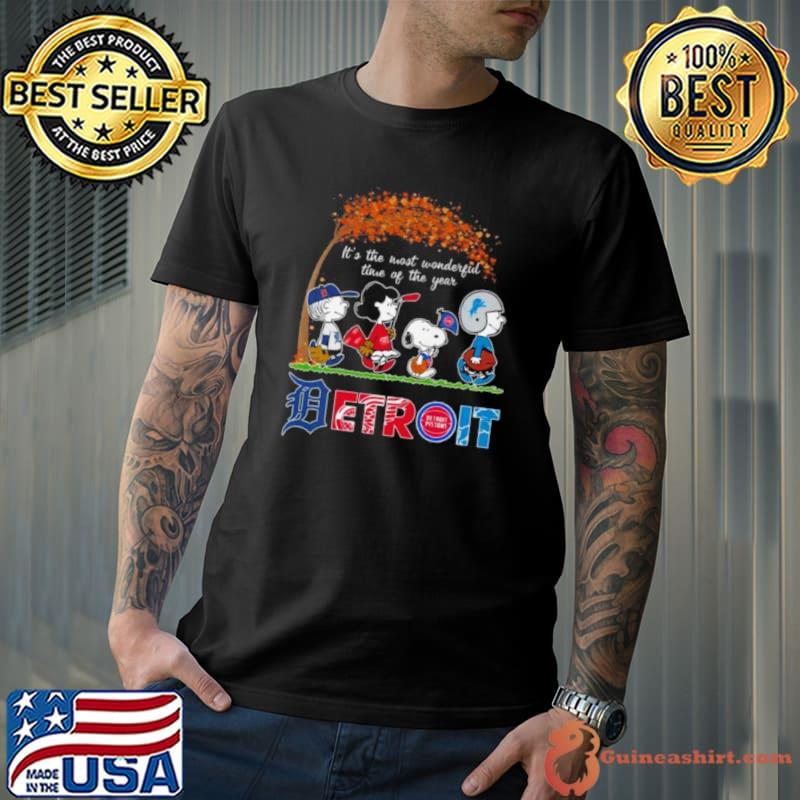 The Peanuts Detroit Sport Teams It’s The Most Wonderful Time Of The Year shirt