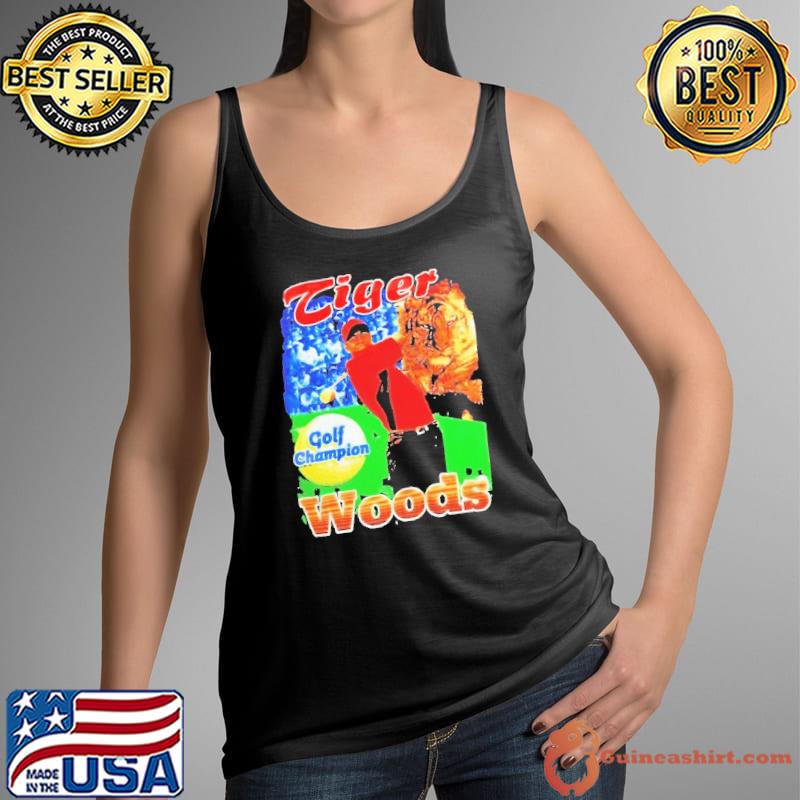 Tiger woods golf champion American professional golfer shirt