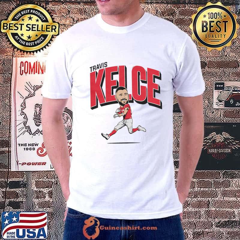 Travis Kelce Caricature Football Kansas City Chiefs Tight End T-Shirt