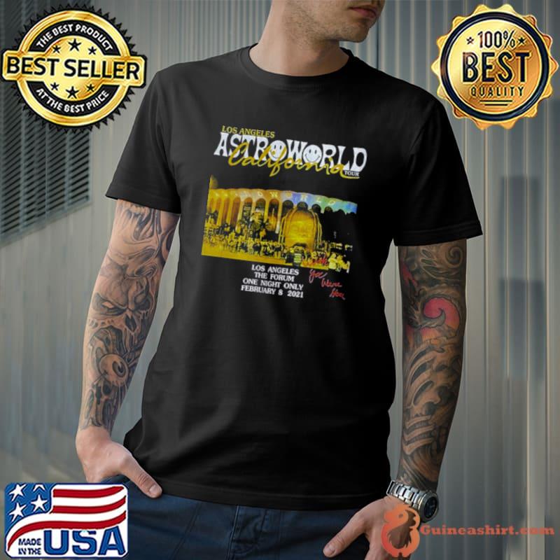 Travis Scott Los Angeles California Astroworld Tour shirt