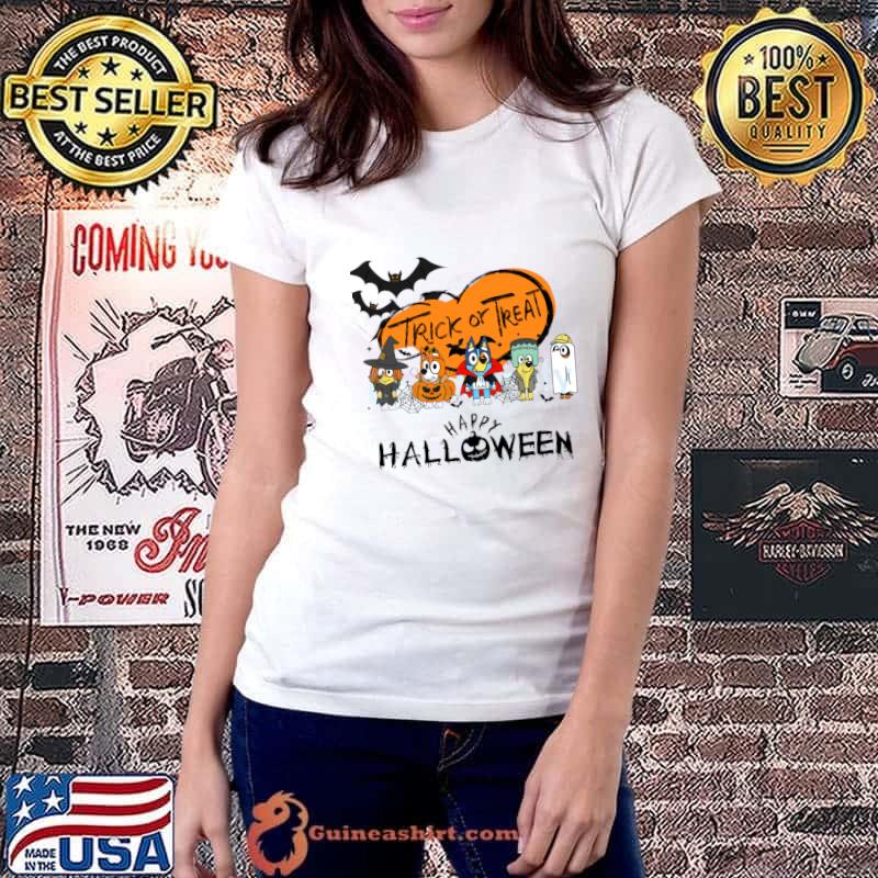 Bluey Dog, Halloween Trick Or Treat T-shirt - Ink In Action