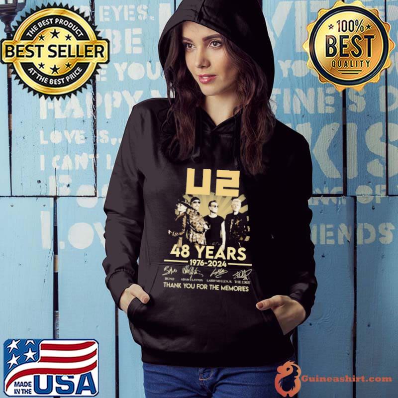 U2 48 years 1976 2024 thank you for the memories signature s Hoodie