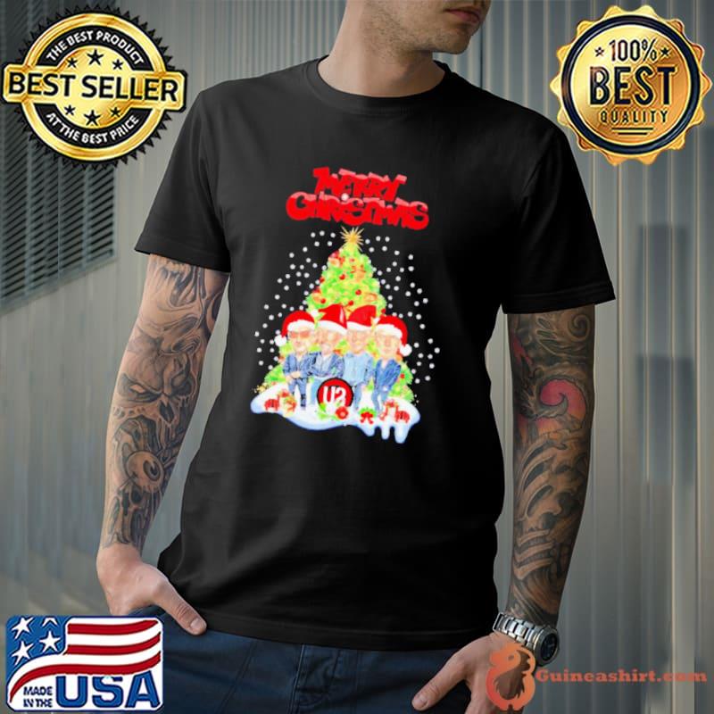 U2 Band Merry Christmas Tree Light Shirt