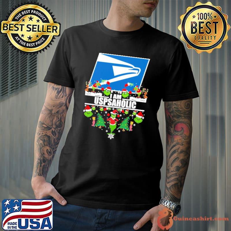 USPS i am usps aholic grinch xmas shirt