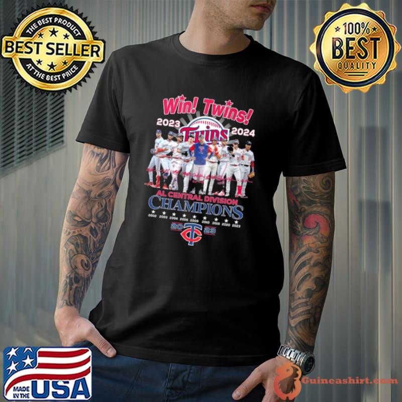 Win Twins 2023-2024 Al Central Division Champions 2023 Minnesota Twins Shirt,  hoodie, longsleeve, sweatshirt, v-neck tee