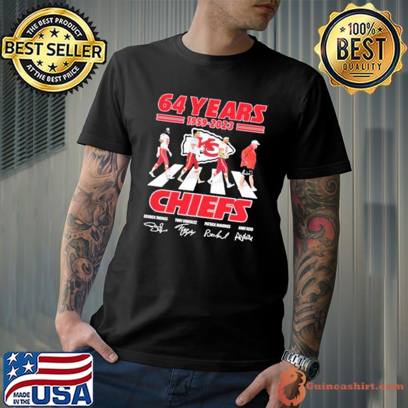 Years 1959-2023 Kansas City Chiefs Thank You For The Memories Signatures Shirt