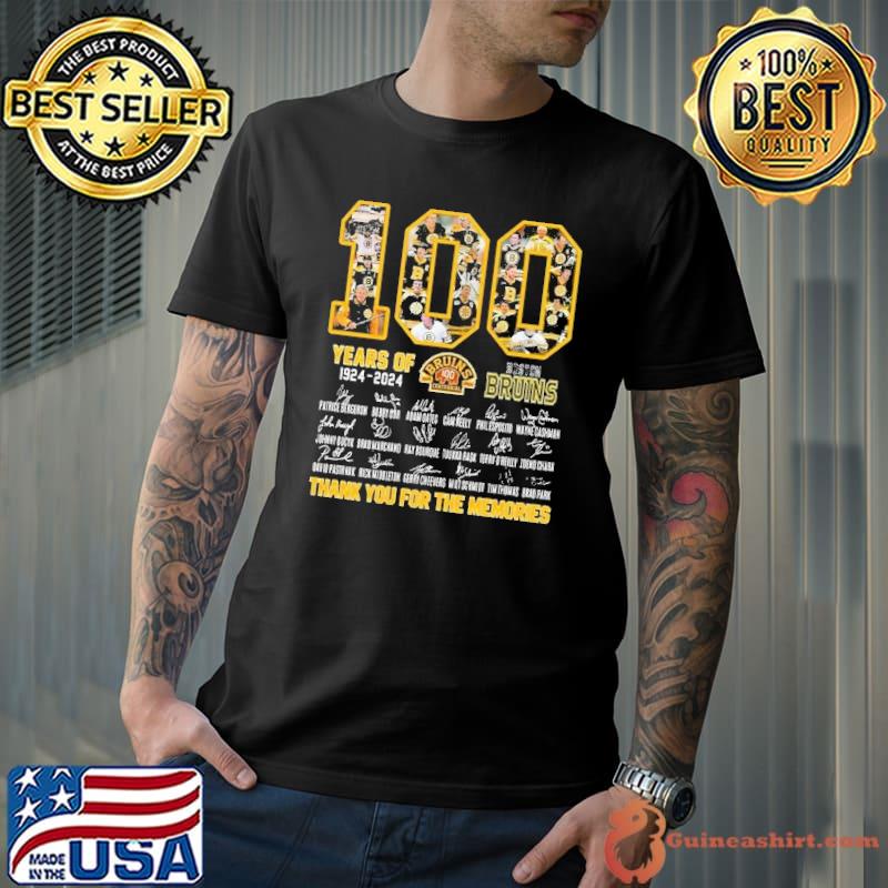 100 years of 1924 2024 Bruins thank you for the memories signature shirt