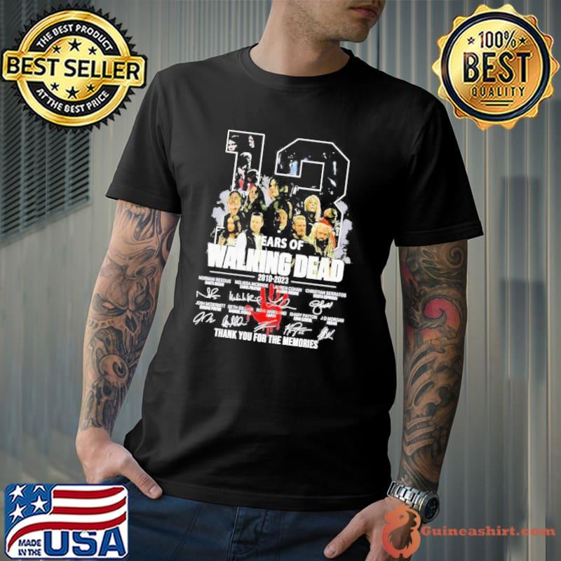 13 Years Of The Walking Dead 2010 – 2023 Thank You For The Memories Signatures Shirt