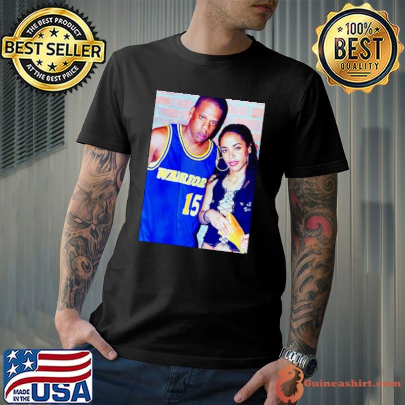 Aaliyah and Jay Z Rock the Boat Warriors Sprewell Beyonce shirt