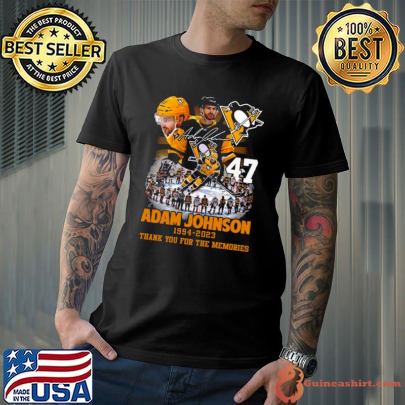 Adam johnson Pittsburgh penguins 1994 2023 thank you for the memories signatures Shirt
