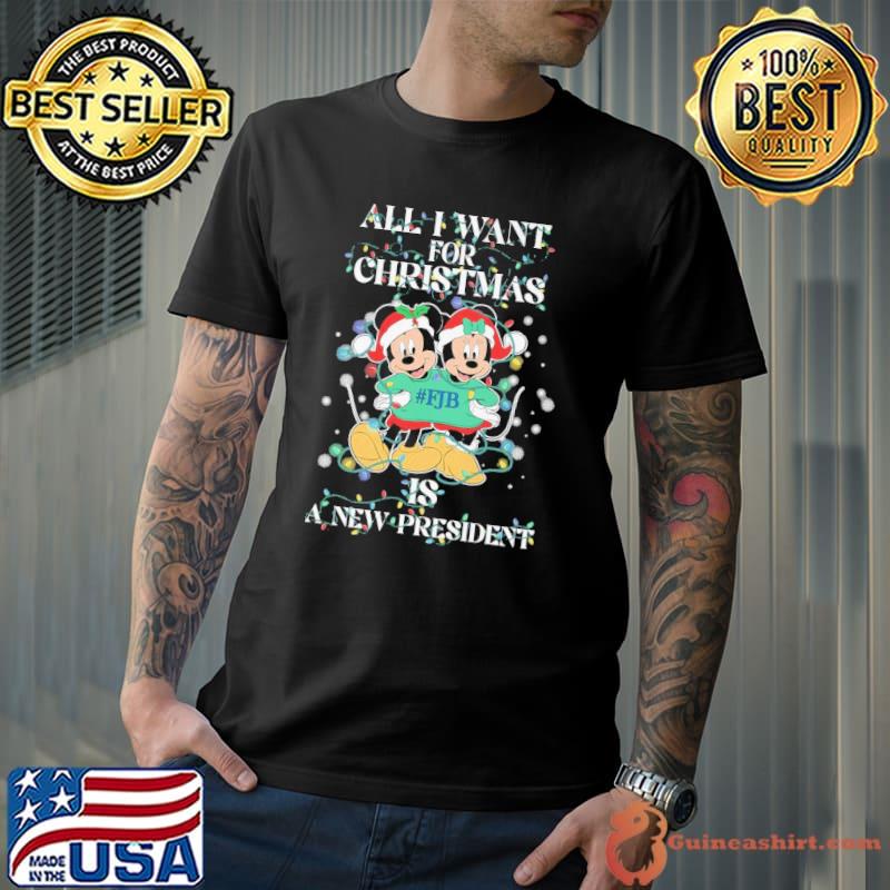All i want for christmas is a new president lights mickey hat shirt
