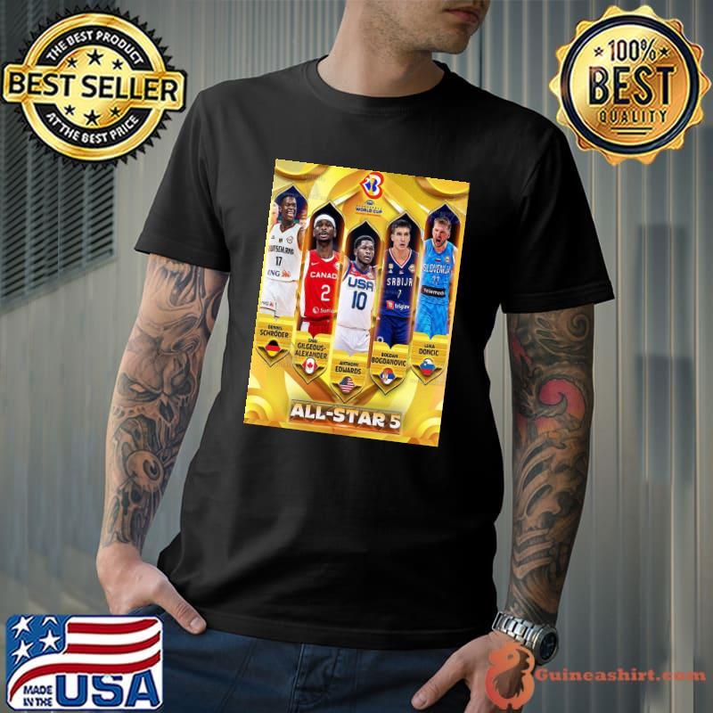 All Star Five Of FIBA Basketball World Cup 2023 Home Decor Poster Shirt