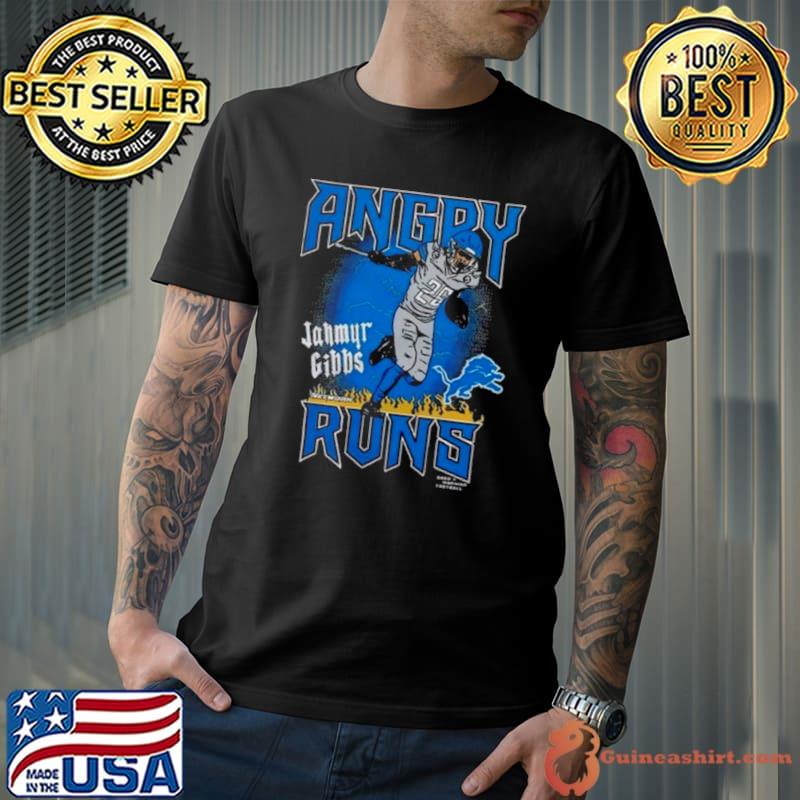 Angry Runs Detroit Lions Jahmyr Gibbs Good Morning Football Shirt