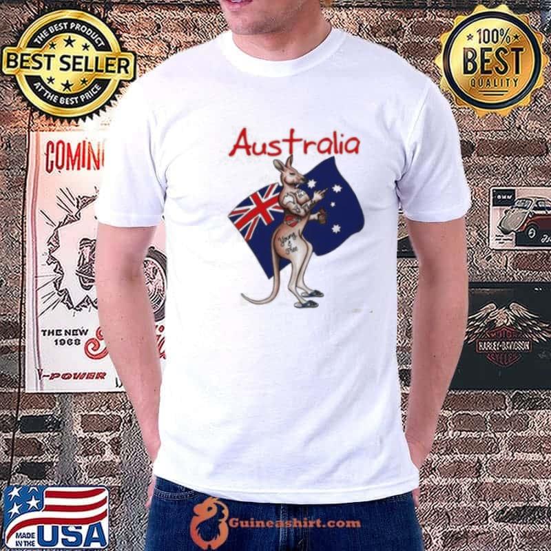Australia Flag Kangaroo Shirt
