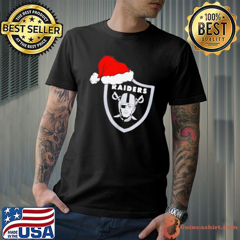 Awesome las Vegas Raiders logo Santa Hat Christmas 2023 Shirt